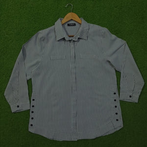 Gingham Check Dual Pocket Snap Button Full Sleeve Shirt