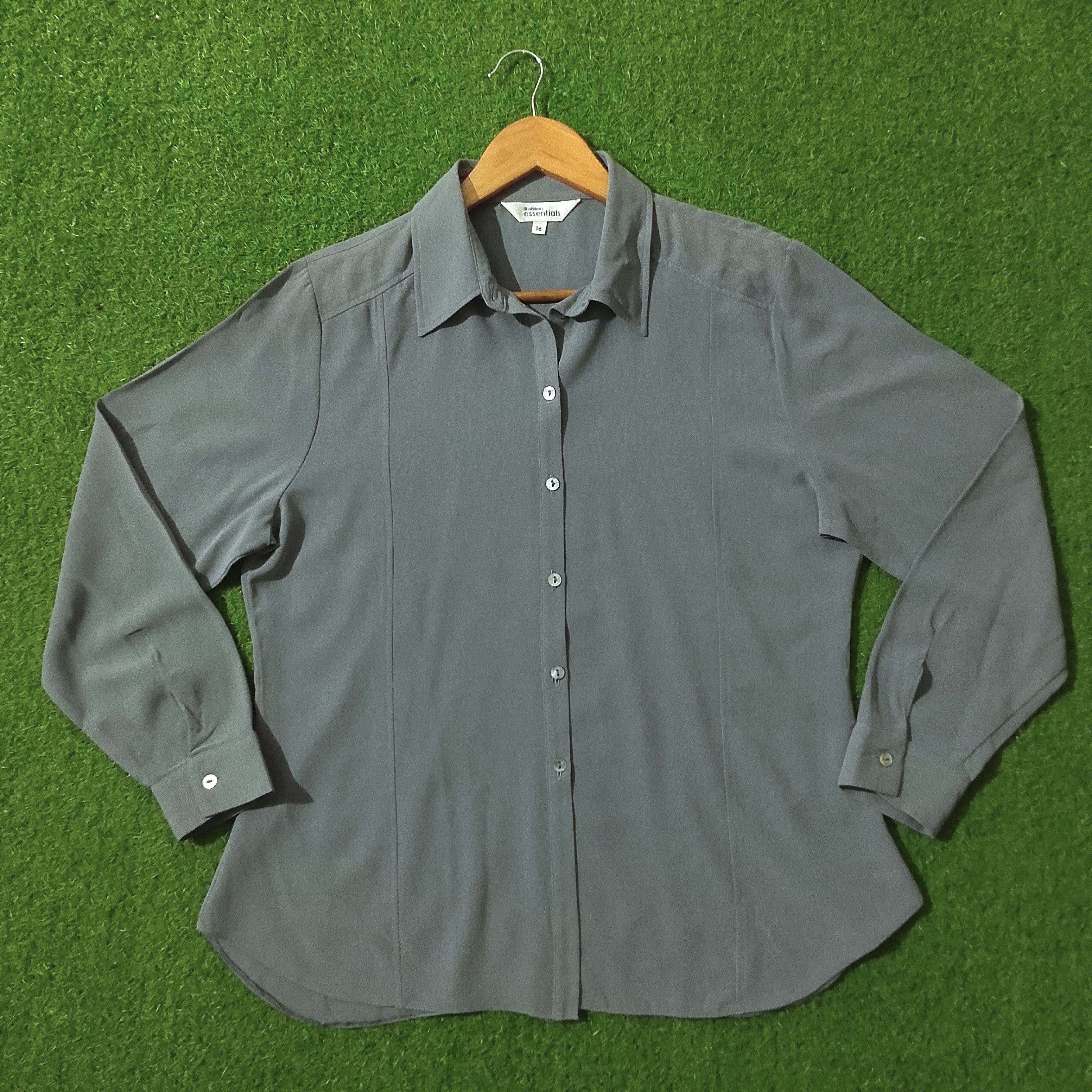 Gray Full Sleeve Button-Down Shirt