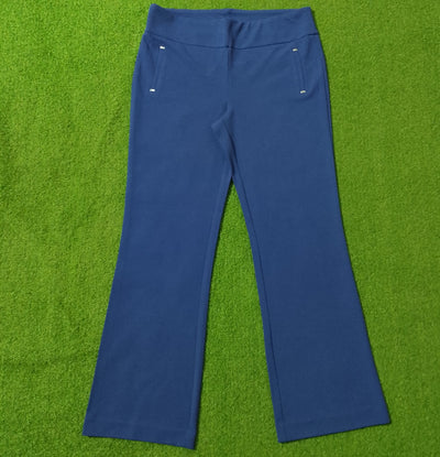 Royal blue bootcut flare pants full view