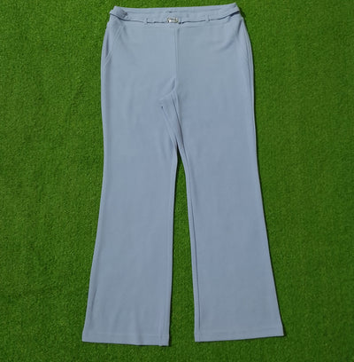 Light blue bootcut flare pants full view