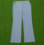 Light blue bootcut flare pants full view