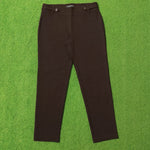 Brown slim straight trouser full view