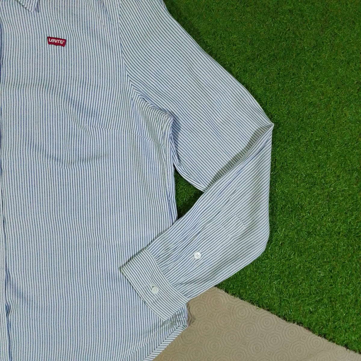 Light Blue Striped Long Sleeve Shirt