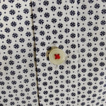 White Floral Print Button-Down Shirt