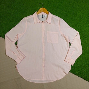 Light Pink Button-Front Shirt