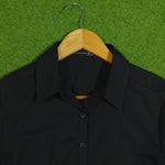 Black Classic Collared Button-Down Shirt