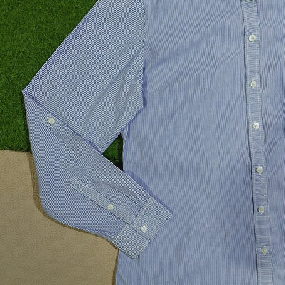 Blue Striped Button-Down Shirt - alternate view