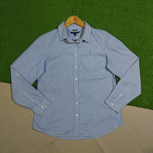 Blue Striped Button-Down Shirt