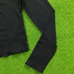 Black Shein ribbed knit crop top sleeve detail