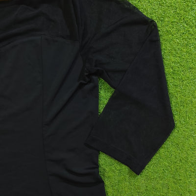 Black Le Bourget jersey and net top sleeve detail - alternate view