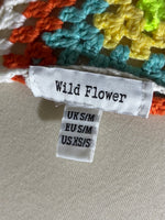 Wild Flower label showing UK S/M EU S/M US XS/S