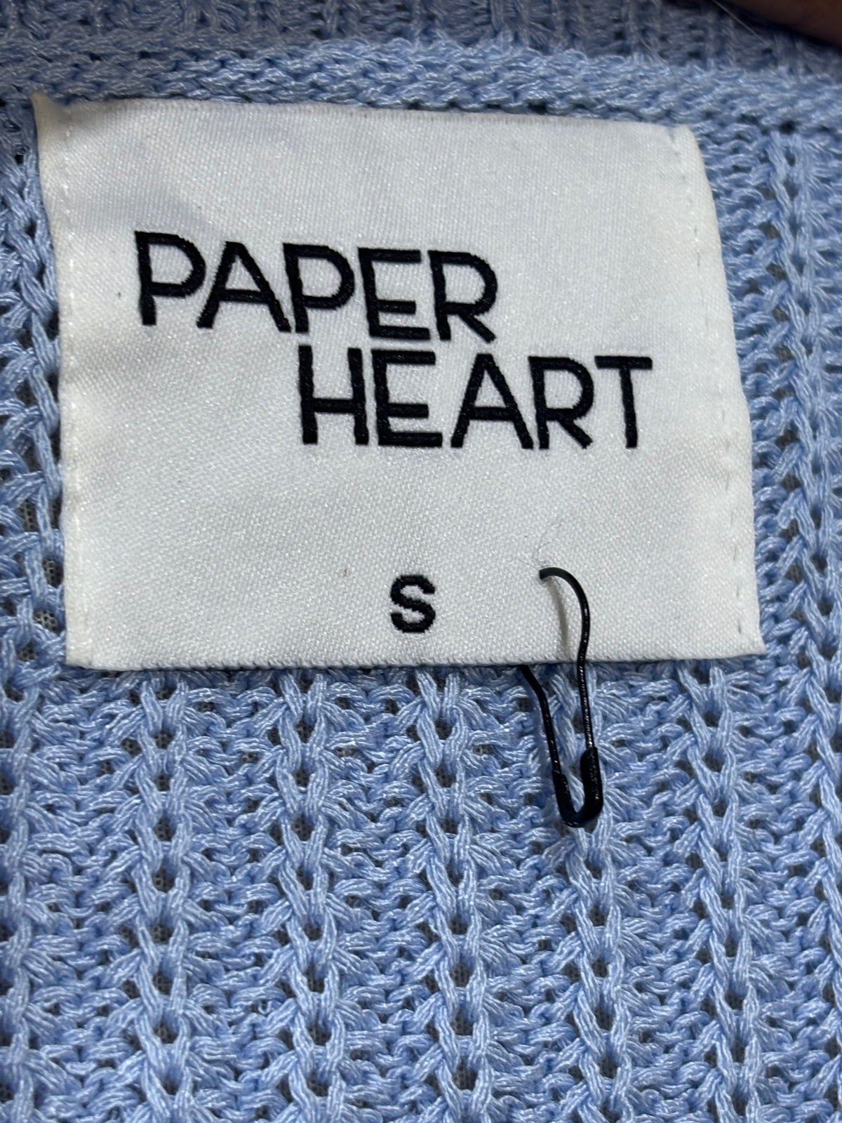 Paper Heart brand label showing size S
