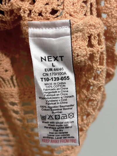 NEXT label showing L EUR 44/46 CN 170/100A and 100% cotton - alternate view