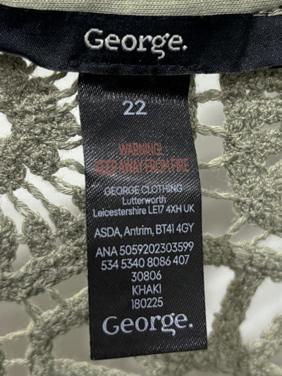 George garment label showing size 22 and color Khaki - alternate view