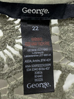 George garment label showing size 22 and color Khaki