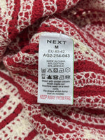 NEXT label showing M EU 40-42 and 60% cotton 40% acrylic
