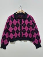 Argyle Collared Cardigan
