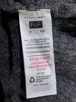 F&F cardigan label showing size L, UK 16–18 and EU 44–46.