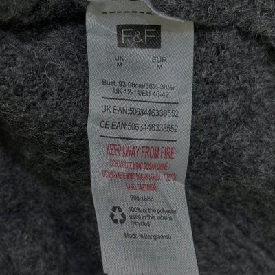 F&F garment label showing size M, UK 12–14 and EU 40–42. - alternate view
