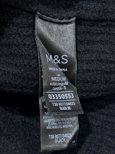 M&S label showing UK MEDIUM and black color - alternate view