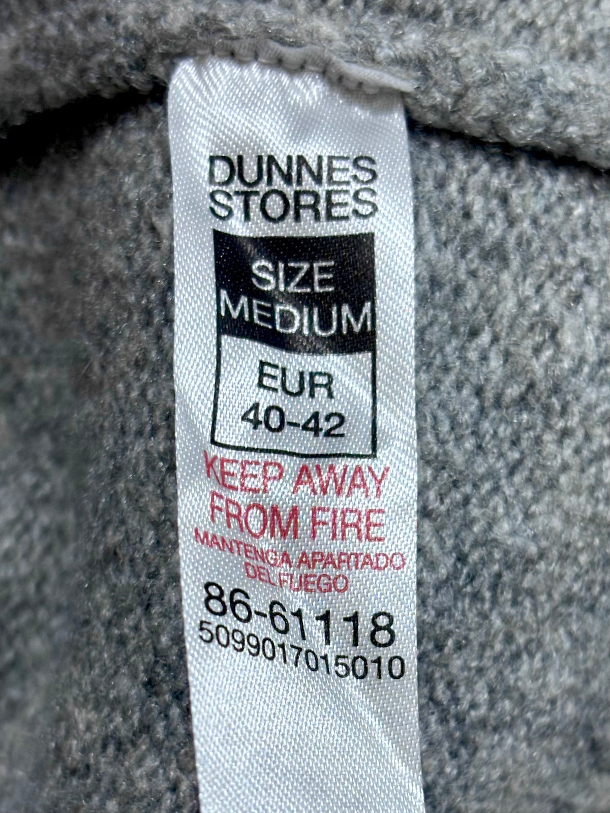 Dunnes Stores label showing size Medium and EUR 40-42