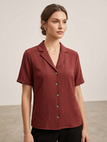 Relaxed Notch Lapel Button-Down