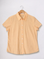 Peach Embroidered Short Sleeve Shirt western preloved