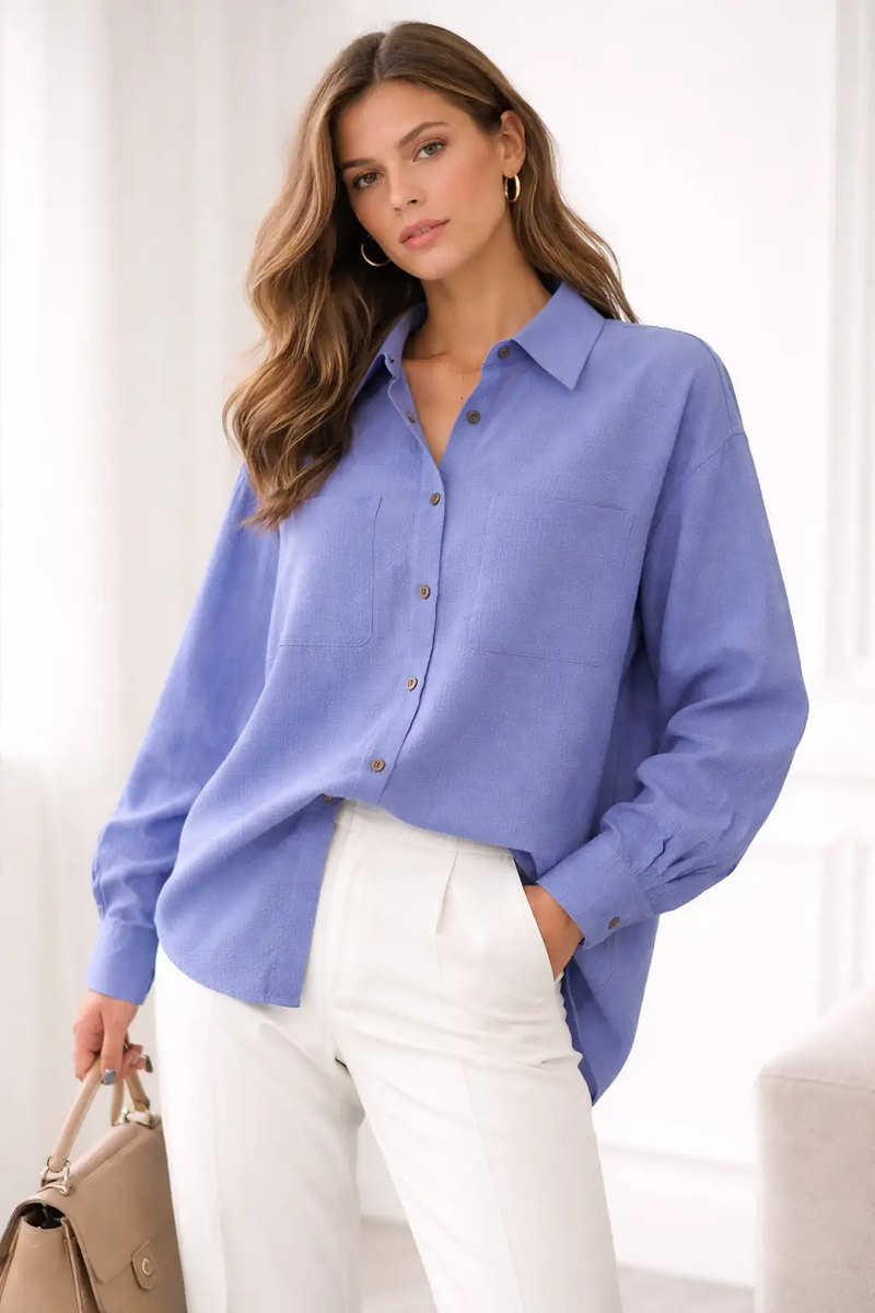 Dual-Pocket Button-Down Shirt western preloved