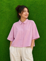 Oversized Wide-Sleeve Crop Top