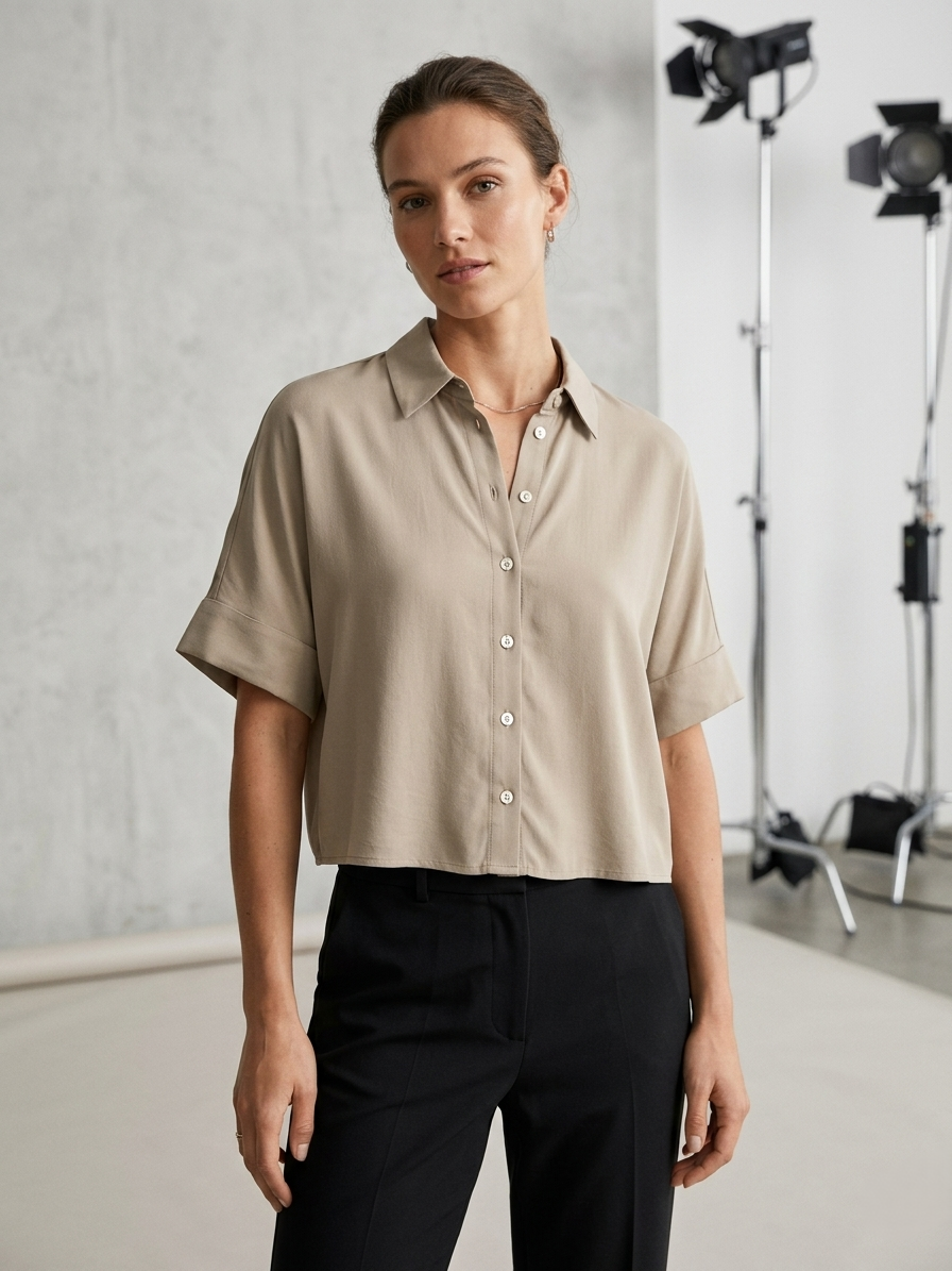 Relaxed Button-Down Blouse